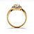 1.48 TCW Cubic Zirconia 10k Yellow Gold Engagement Anniversary Halo Ring-12 at PalmBeach Jewelry