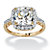 3.20 TCW Cushion-Cut Cubic Zirconia Cutout Halo Engagement Ring in Solid 10k Yellow Gold-11 at PalmBeach Jewelry