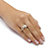 Round Pave Diamond Accent Panther Ring in 18k Gold over Sterling Silver-13 at PalmBeach Jewelry