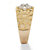 Men's .75 TCW Round Cubic Zirconia 18k Gold over Sterling Silver Nugget-Style Ring-12 at PalmBeach Jewelry