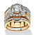 5.15 TCW Round Cubic Zirconia Two-Piece Halo Bridal Set 18k Gold-Plated-11 at PalmBeach Jewelry