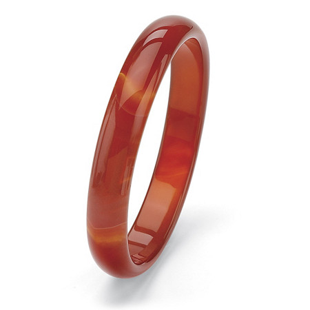 Genuine Red Agate Bangle Bracelet 8.5" at PalmBeach Jewelry