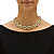 3 Piece Crystal Interlocking-Link Necklace, Bracelet and Drop Earrings Set in Yellow Gold Tone-13 at Direct Charge presents PalmBeach