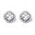 SETA JEWELRY 3.84 TCW Princess-Cut Cubic Zirconia Halo Stud Earrings in Platinum over Sterling Silver-11 at Seta Jewelry