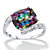 6.56 TCW Oval-Cut Genuine Fire Topaz Bypass Ring in Sterling Silver-11 at PalmBeach Jewelry
