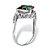 6.56 TCW Oval-Cut Genuine Fire Topaz Bypass Ring in Sterling Silver-12 at PalmBeach Jewelry