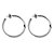 Round Crystal Cross Hoop Earrings Black Rhodium-Plated (1 1/2")-12 at PalmBeach Jewelry