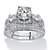 3.47 TCW Round Cubic Zirconia Two-Piece Bridal Set in Platinum over Sterling Silver-11 at PalmBeach Jewelry