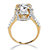 2.96 TCW Round Cubic Zirconia Pave 14k Gold over Sterling Silver Ring-12 at PalmBeach Jewelry