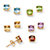 4.92 TCW 5-Pair Set of Genuine Multi-Gemstone Stud Earrings in Gold-Plated Sterling Silver-11 at PalmBeach Jewelry