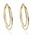 Yellow Gold Tone Double Hoop Earrings 2"-11 at PalmBeach Jewelry