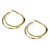 Yellow Gold Tone Double Hoop Earrings 2"-12 at PalmBeach Jewelry