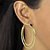 Yellow Gold Tone Double Hoop Earrings 2"-13 at PalmBeach Jewelry