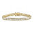 16.65 TCW Princess-Cut Cubic Zirconia Gold-Plated Straight Line Tennis Bracelet 7 1/2"-11 at Direct Charge presents PalmBeach