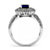 2.18 TCW Oval-Cut Created Blue Sapphire Halo Ring in Platinum over Sterling Silver-15 at Direct Charge presents PalmBeach
