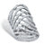 3.58 TCW Round Cubic Zirconia Platinum-Plated Highway Ring-11 at PalmBeach Jewelry