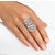 SETA JEWELRY 3.58 TCW Round Cubic Zirconia Platinum-Plated Highway Ring-13 at Seta Jewelry