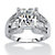 4.85 TCW Emerald-Cut Cubic Zirconia Ring in Platinum over Sterling Silver-11 at PalmBeach Jewelry