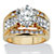 Round Cubic Zirconia and Crystal Accent Engagement Ring 3.46 TCW Gold-Plated-11 at PalmBeach Jewelry