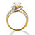 3.51 TCW Round Cubic Zirconia 14k Yellow Gold over Sterling Silver Wedding Band-12 at PalmBeach Jewelry