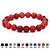 Genuine Agate and Simulated Birthstone Beaded Stretch Bracelet 8"-101 at Direct Charge presents PalmBeach