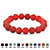 Genuine Agate and Simulated Birthstone Beaded Stretch Bracelet 8"-107 at Direct Charge presents PalmBeach