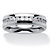 Men's 1.12 TCW Round Cubic Zirconia Eternity Band in Stainless Steel Sizes 8-16-11 at PalmBeach Jewelry