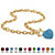 Crystal Heart Charm Simulated Birthstone Toggle Necklace in Yellow Gold Tone-103 at Direct Charge presents PalmBeach