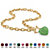 Crystal Heart Charm Simulated Birthstone Toggle Necklace in Yellow Gold Tone-108 at Direct Charge presents PalmBeach
