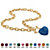 Crystal Heart Charm Simulated Birthstone Toggle Necklace in Yellow Gold Tone-109 at Direct Charge presents PalmBeach