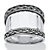 Cigar Band Style Ring with Braided Edge in Sterling Silver-11 at PalmBeach Jewelry