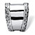 Cigar Band Style Ring with Braided Edge in Sterling Silver-12 at PalmBeach Jewelry