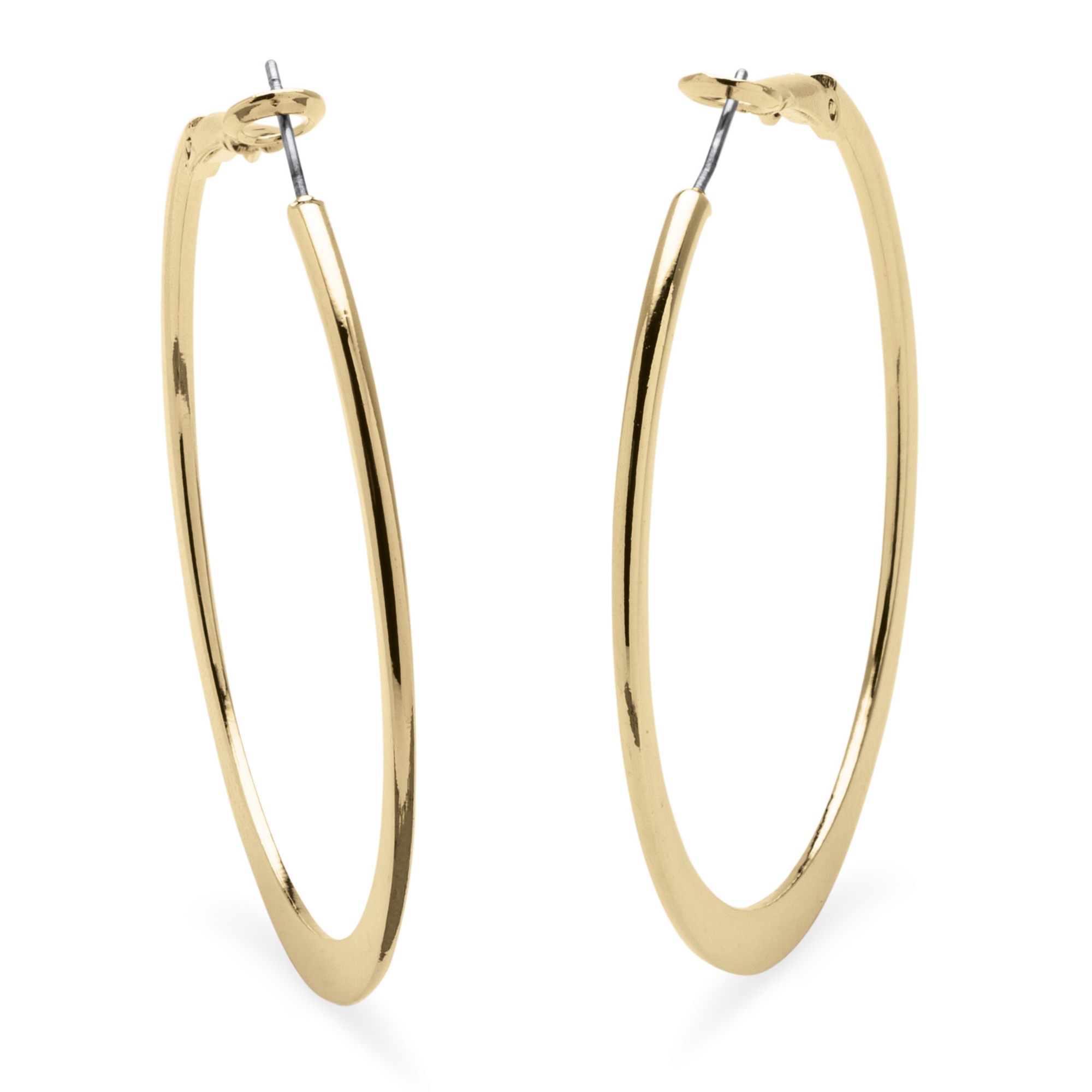 surgical earrings steel hoop 18k plated gold palmbeach jewelry palmbeachjewelry