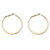 Hoop Earrings in 18k Gold-Plated with Surgical Steel Posts 2"-12 at PalmBeach Jewelry