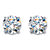 Round Cubic Zirconia Stud Earrings 6 TCW in Silvertone-11 at PalmBeach Jewelry