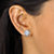 Round Cubic Zirconia Stud Earrings 6 TCW in Silvertone-13 at PalmBeach Jewelry