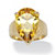 15.47 Carat Yellow Pear-Cut Cubic Zirconia Ring Gold-Plated-11 at PalmBeach Jewelry