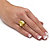 15.47 Carat Yellow Pear-Cut Cubic Zirconia Ring Gold-Plated-13 at PalmBeach Jewelry