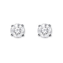 1/2 TCW Diamond Stud Earrings in Sterling Silver