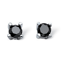 1/10 TCW Black Diamond Stud Earrings in Sterling Silver