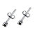 1/10 TCW Black Diamond Stud Earrings in Sterling Silver-12 at PalmBeach Jewelry