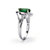 1.52 TCW Marquise-Cut Emerald Ring in Platinum over Sterling Silver-12 at PalmBeach Jewelry