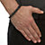 Men's Black Leather Bracelet with Stainless Steel Slip Lock Closure 10"-14 at Direct Charge presents PalmBeach
