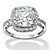 3.20 TCW Princess-Cut Halo Cubic Zirconia Ring in Solid 10k White Gold-11 at PalmBeach Jewelry