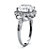 3.20 TCW Princess-Cut Halo Cubic Zirconia Ring in Solid 10k White Gold-12 at PalmBeach Jewelry
