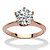 2 Carats Cubic Zirconia Solitaire Ring in Rose Gold-Plated-11 at PalmBeach Jewelry