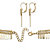 Crystal Accent 3-Piece Fringe Earrings, Necklace and Bracelet Set in Yellow Gold Tone 17" - 19"-12 at PalmBeach Jewelry
