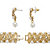 Simulated Pearl and Crystal 3-Piece "X" Necklace, Earrings and Bracelet Set in Yellow Gold Tone 18"-12 at PalmBeach Jewelry