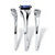 3 Piece 1.05 TCW Oval Sapphire and Diamond Accent Bridal Ring Set in Platinum over Sterling Silver-12 at PalmBeach Jewelry