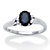 3 Piece 1.05 TCW Oval Sapphire and Diamond Accent Bridal Ring Set in Platinum over Sterling Silver-15 at PalmBeach Jewelry